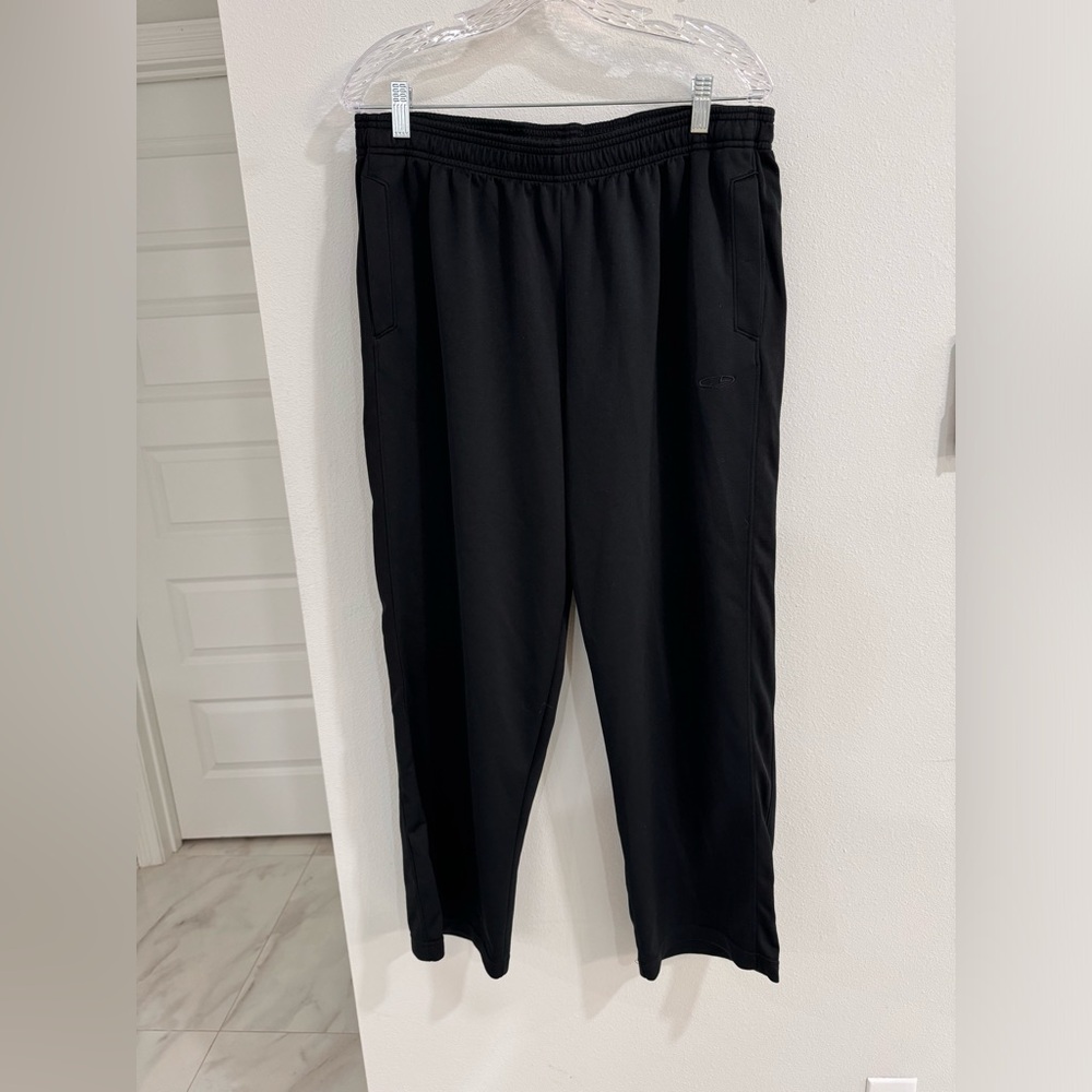 Champion, black sweatpants , size large